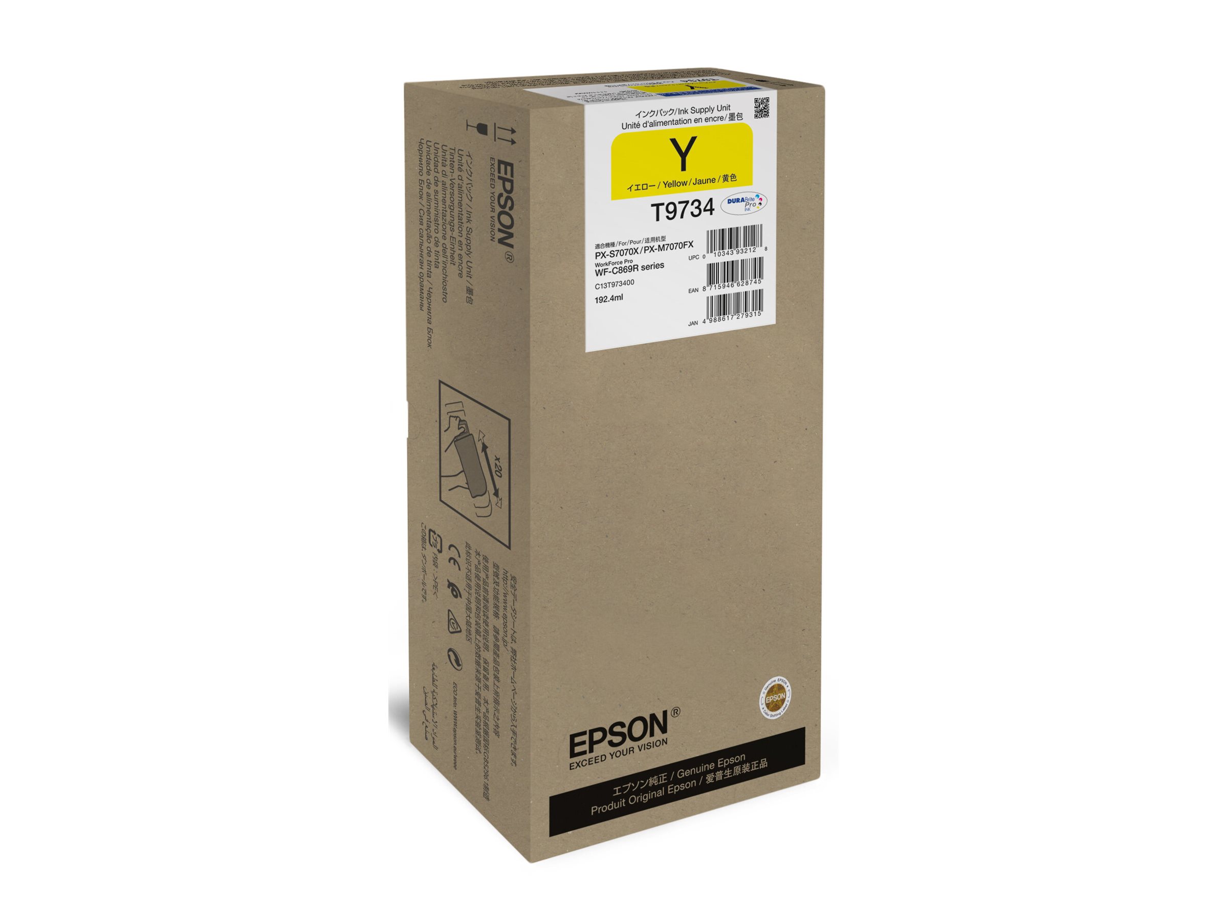 Epson WorkForce Pro WF-C869R Yellow XL Ink Supply Unit