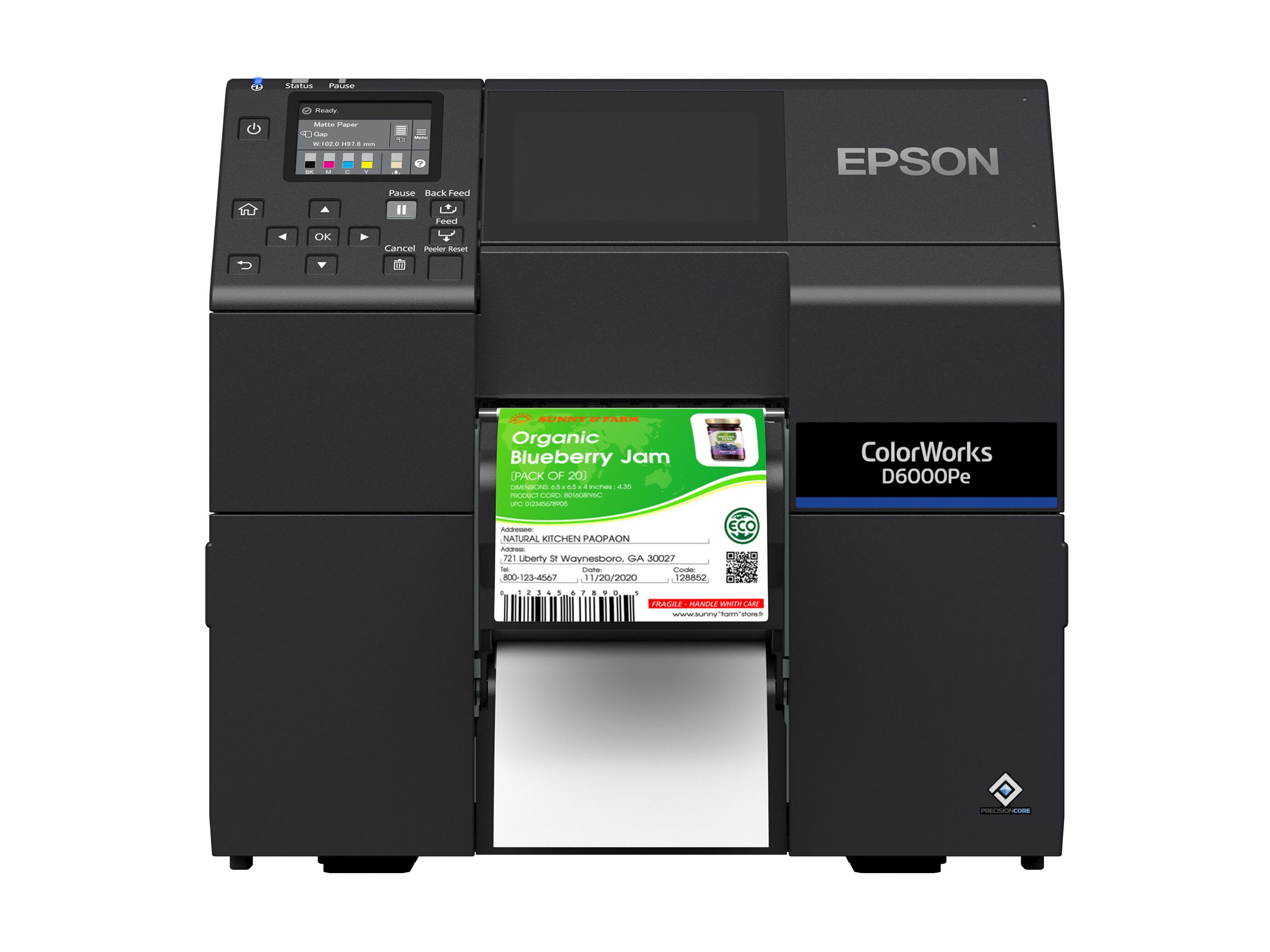 Epson ColorWorks D6000Pe label printer Thermal transfer Colour 1200 x 1200 DPI 119 mm/sec Wired Ethernet LAN