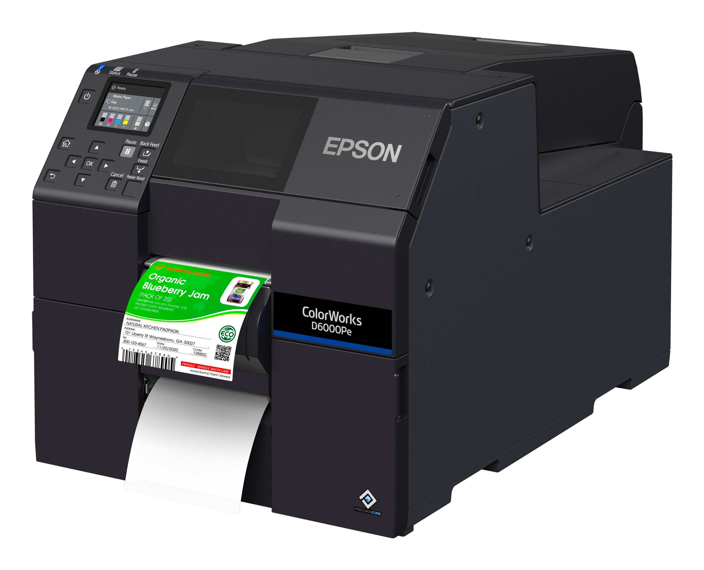 Epson ColorWorks D6000Pe label printer Thermal transfer Colour 1200 x 1200 DPI 119 mm/sec Wired Ethernet LAN