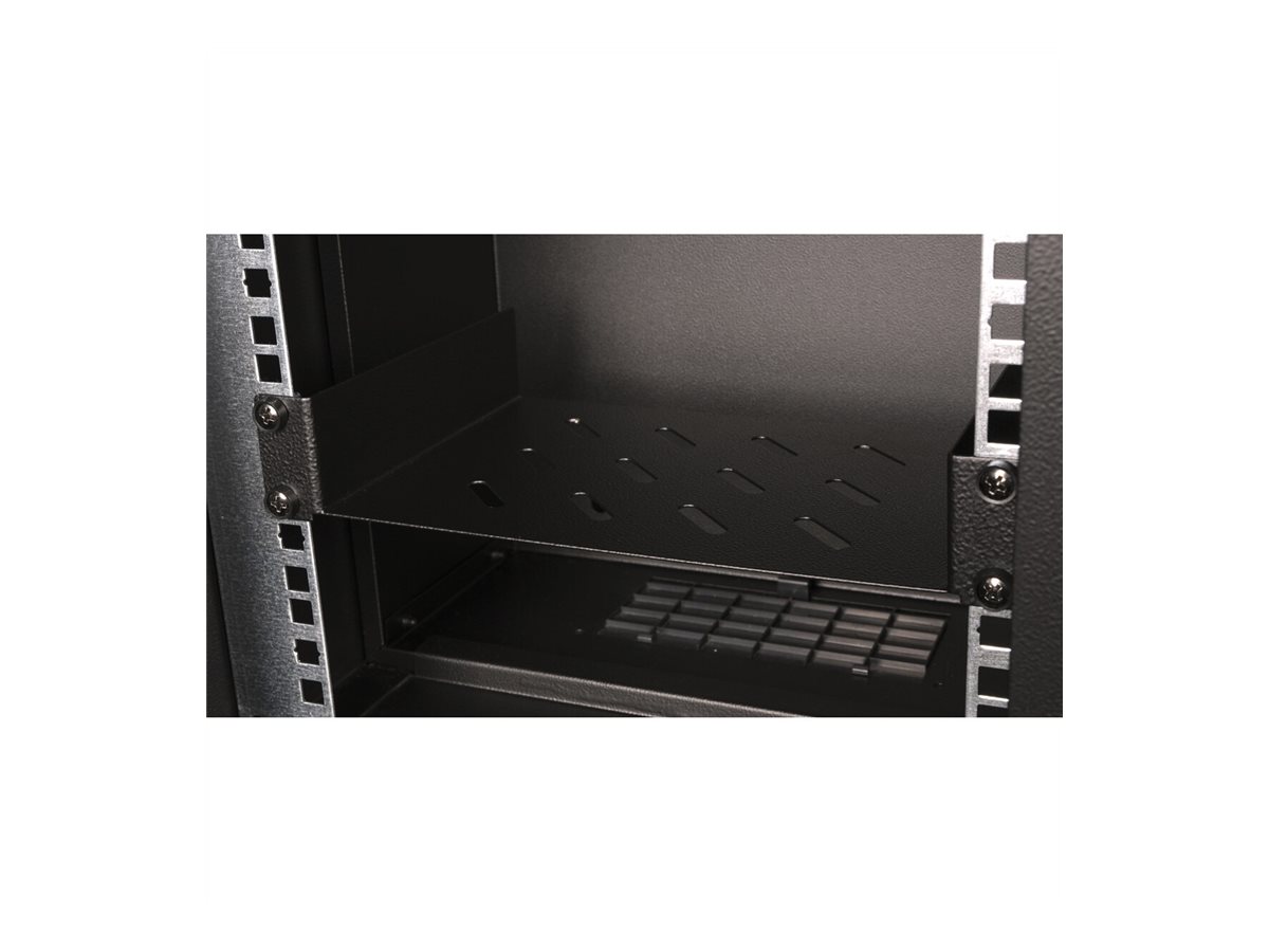 ROLINE Rack - Regal - 150 mm tief - RAL 9005, Jet Black - 1U - 48.3 cm (10)