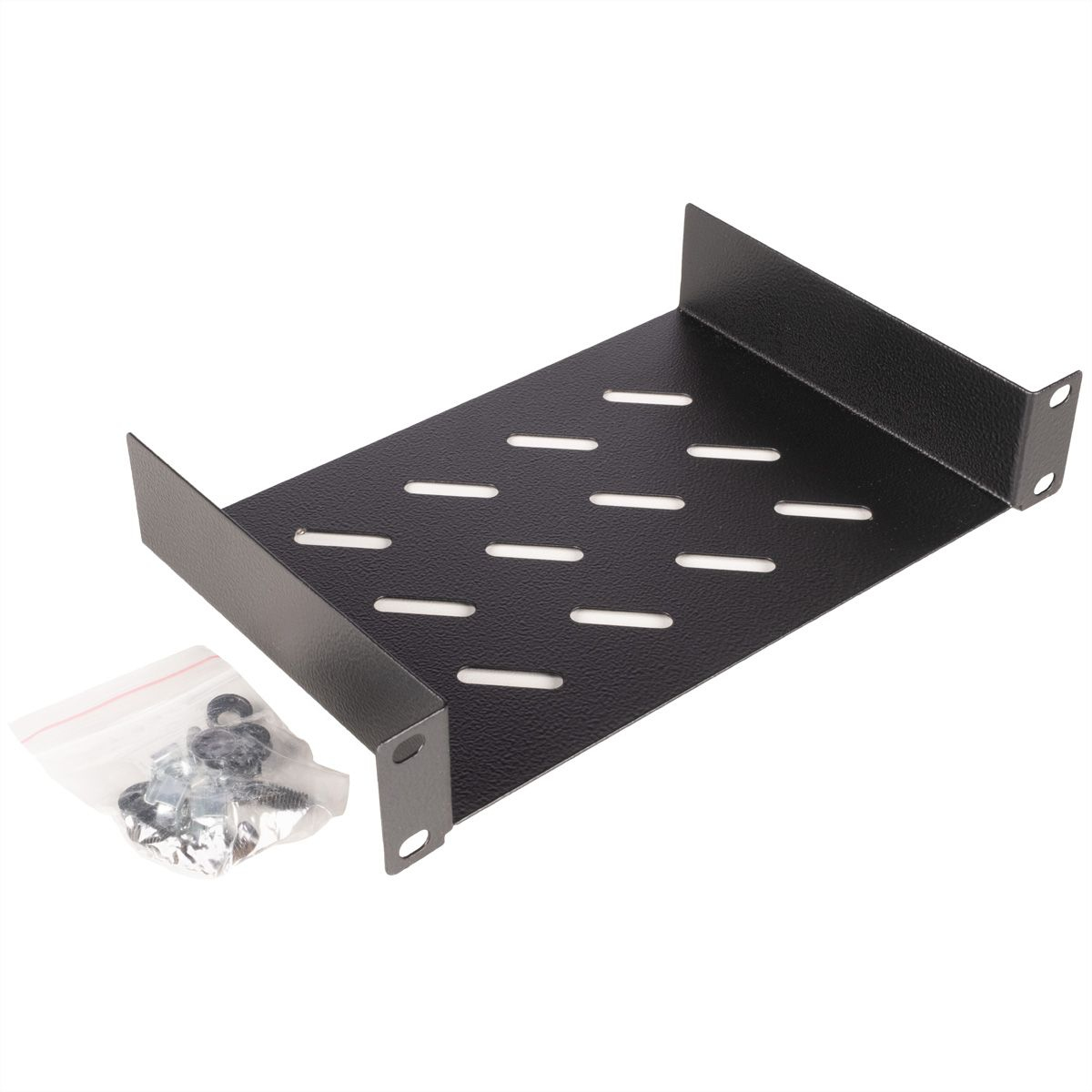 ROLINE Rack - Regal - 150 mm tief - RAL 9005, Jet Black - 1U - 48.3 cm (10)