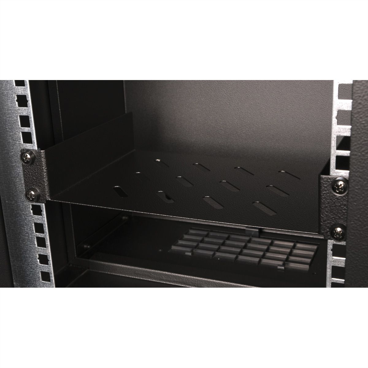 ROLINE Rack - Regal - 150 mm tief - RAL 9005, Jet Black - 1U - 48.3 cm (10)