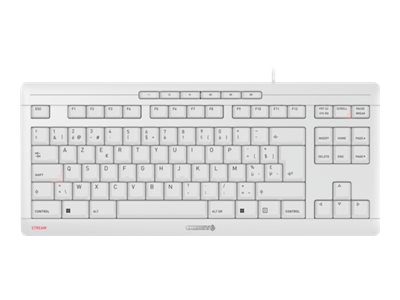 CHERRY STREAM KEYBOARD TKL clavier USB QWERTZ Suisse Blanc