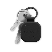 Satechi Vegan-Leather FindAll Keychain Black