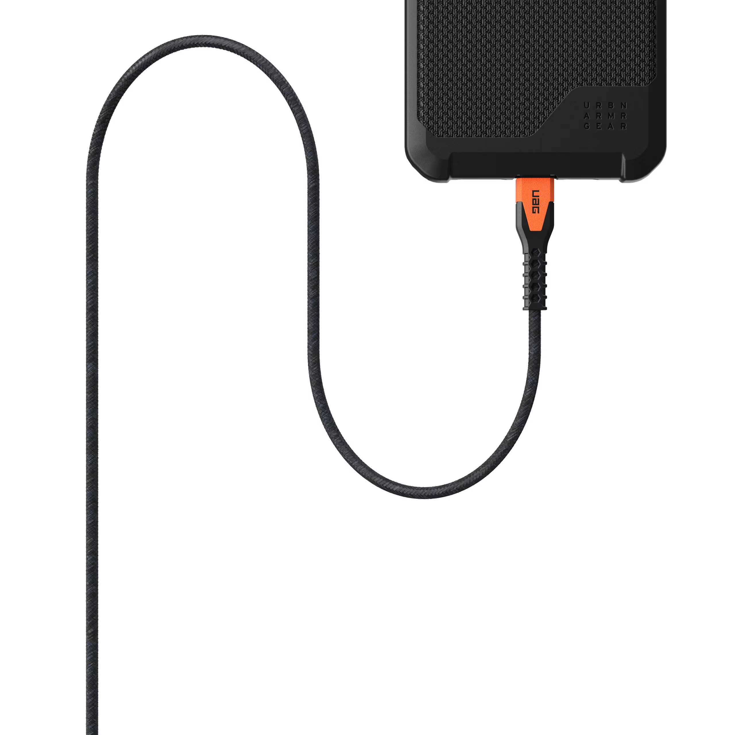 Urban Armor Gear Kevlar cable USB USB 2.0 1,5 m USB C 0,48 Gbit/s 140 W Negro, Naranja
