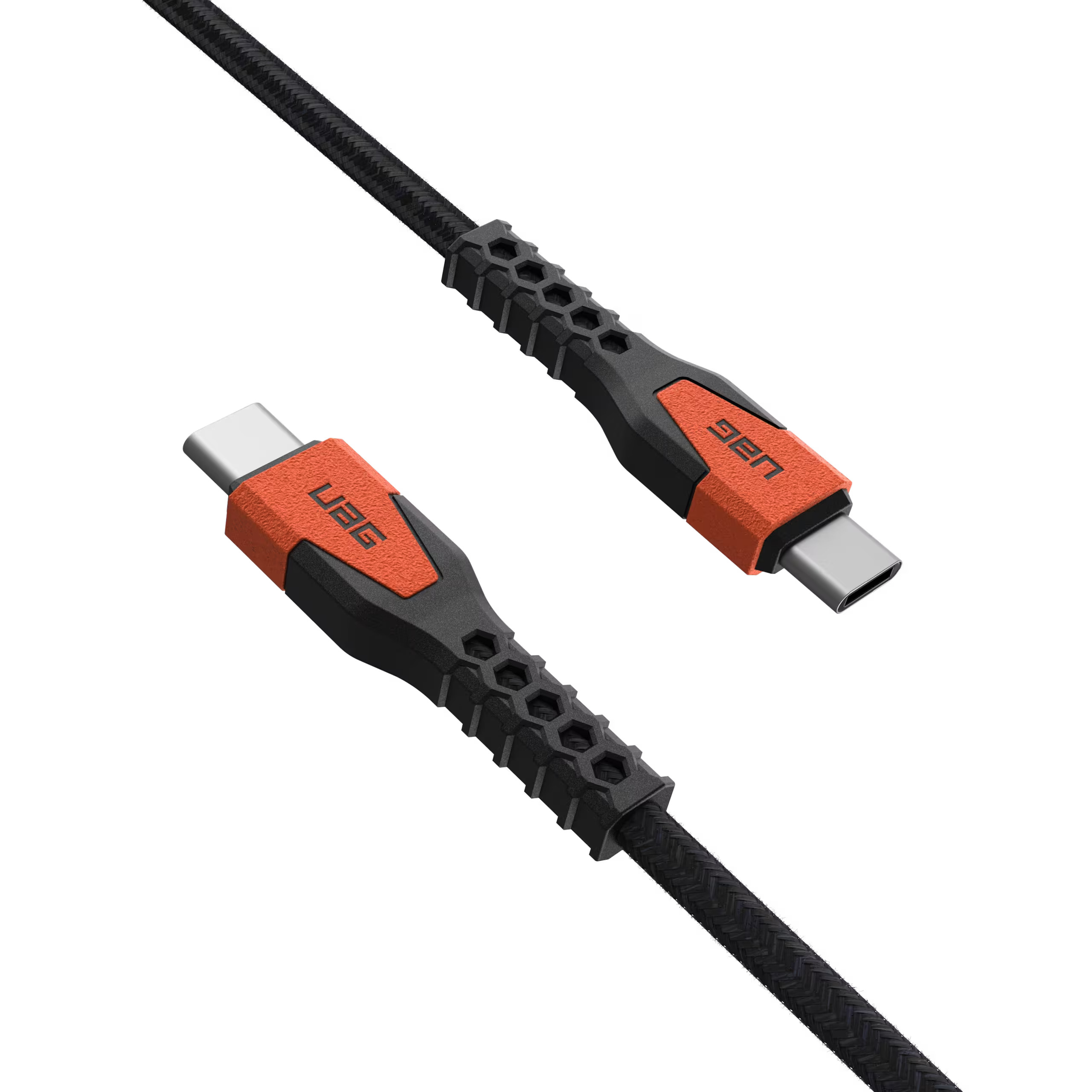 Urban Armor Gear Kevlar cable USB USB 2.0 1,5 m USB C 0,48 Gbit/s 140 W Negro, Naranja