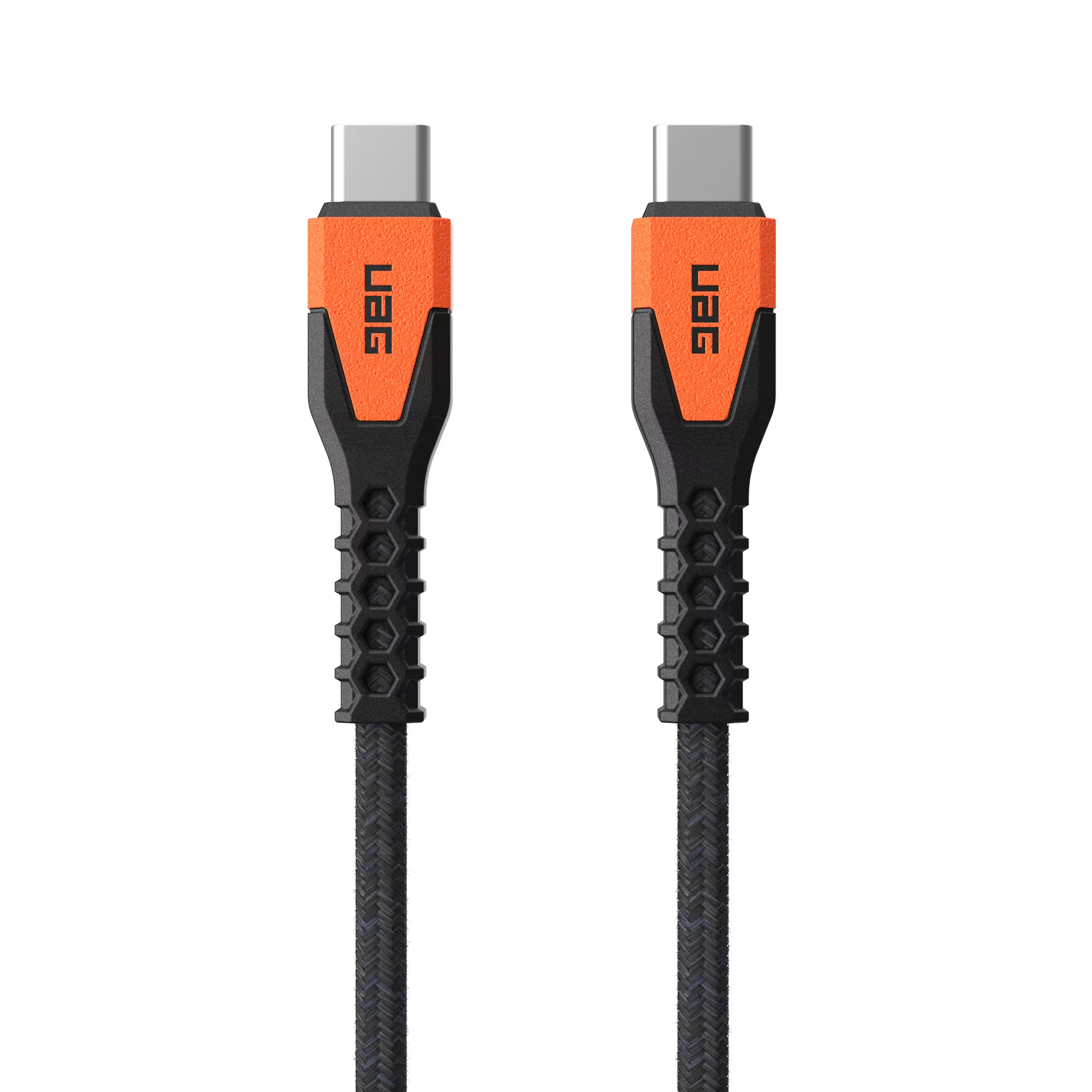 Urban Armor Gear Kevlar cable USB USB 2.0 1,5 m USB C 0,48 Gbit/s 140 W Negro, Naranja