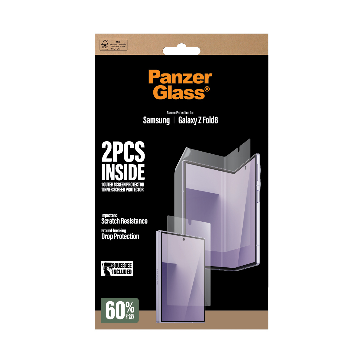 PanzerGlass � Sub Screen Protector & Main Film Screen Protector Samsung Galaxy Z Fold8 | Classic Fit Protector de pantalla 1 pieza(s)