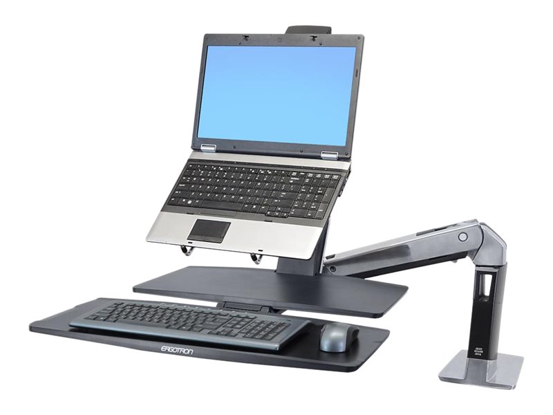 Ergotron WorkFit-A LCD HD with Worksurface+ Standing Desk - Befestigungskit (Spannbefestigung fr Tisch, Pivot, Flexibler Arm, Tastatur-Tablett, Arbeitsoberflche)