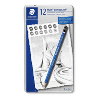 STAEDTLER Mars Lumograph - Bleistift - Grafit - gemischt - 2 mm (Packung mit 12)