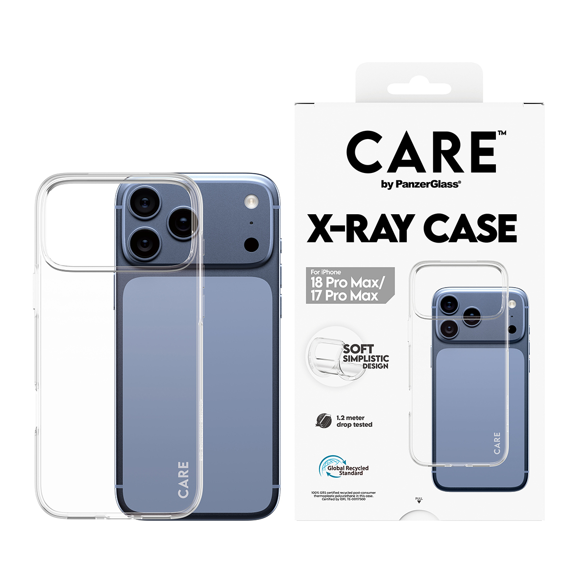 PanzerGlass CARE by � X-Ray Case iPhone 2026 Pro Max | 17 Pro Max coque de protection pour t�l�phones portables Housse Transparent
