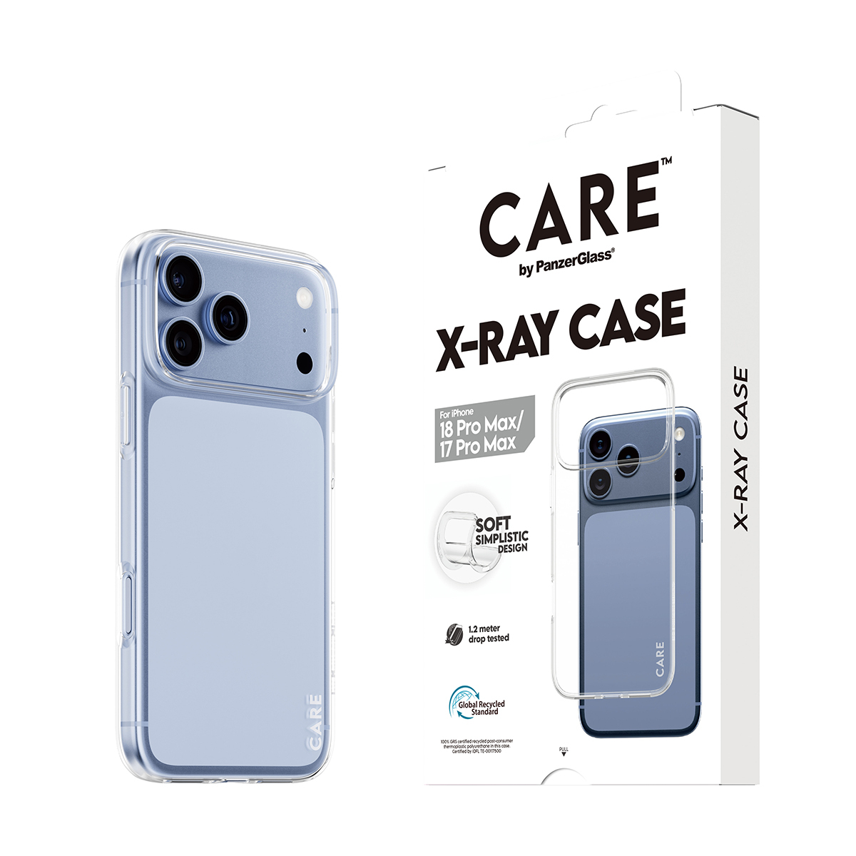 PanzerGlass CARE by � X-Ray Case iPhone 2026 Pro Max | 17 Pro Max coque de protection pour t�l�phones portables Housse Transparent