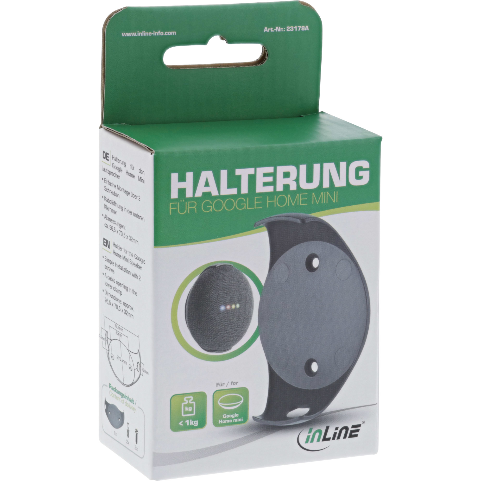 InLine 23178A support Support passif Haut-parleur portable Noir