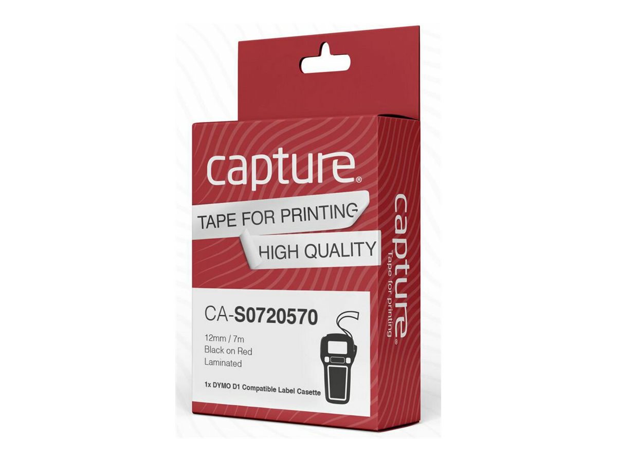 Capture CA-S0720570 nastro per etichettatrice Nero su rosso