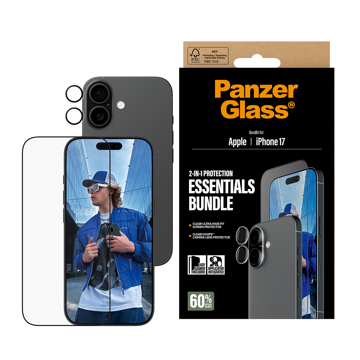 PanzerGlass 2-in-1 Essentials Bundle iPhone 17