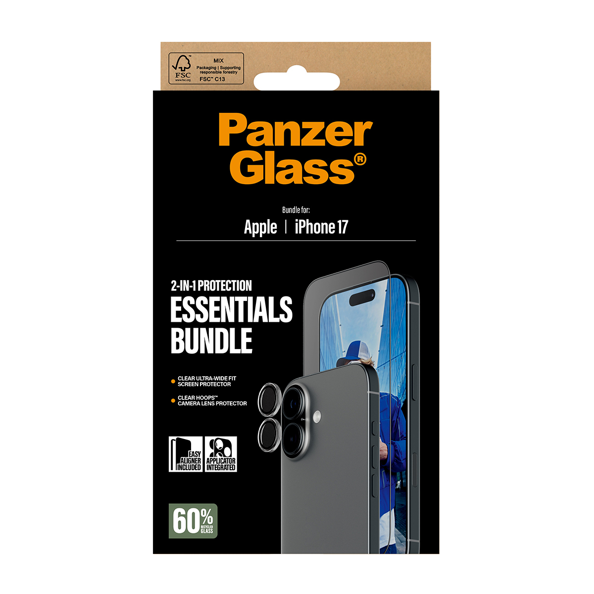 PanzerGlass 2-in-1 Essentials Bundle iPhone 17