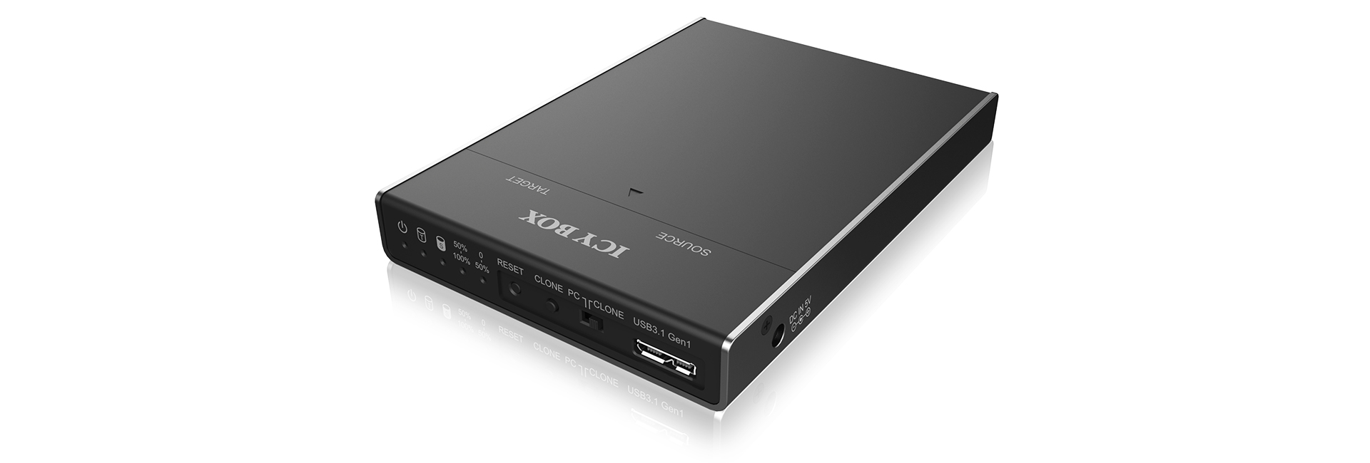 ICY BOX IB-2812CL-U3 USB 3.2 Gen 1 (3.1 Gen 1) Type micro-B Noir