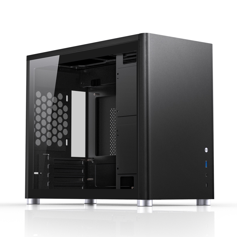 Jonsbo D30 Micro-ATX Gehuse Tempered Glass - schwarz - Gehuse
