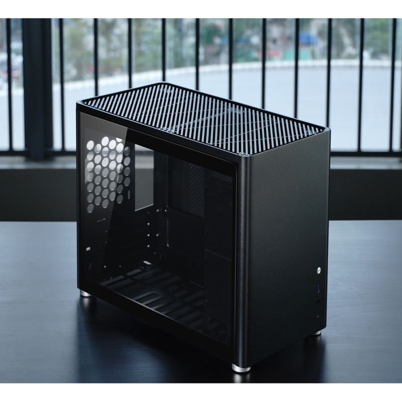 Jonsbo D30 Micro-ATX Gehuse Tempered Glass - schwarz - Gehuse
