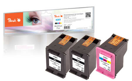 Peach PI300-563 cartouche dencre 3 pi�ce(s) Compatible Rendement standard Noir, Cyan, Magenta, Jaune