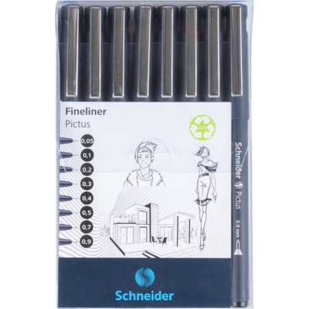 Schneider Schreibger�te Pictus penna tecnica Nero 8 pz