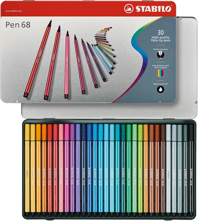 STABILO Pen 68 rotulador Multicolor 30 pieza(s)