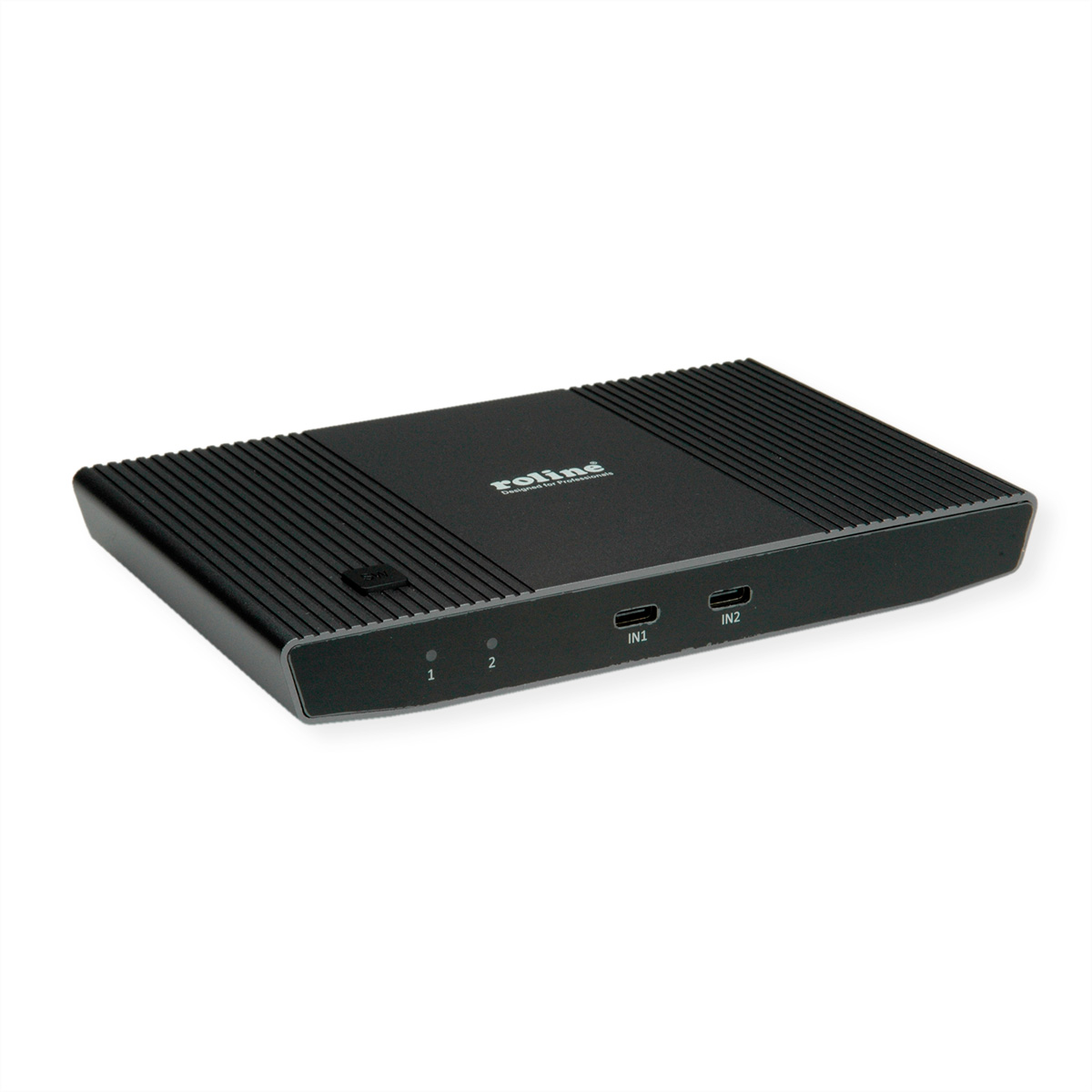 ROLINE KVM Switch 2fach/Dock USB-C+ HDMI USB 2x A+1x C - KVM-Umschalter - USB Typ C