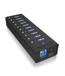 ICY BOX IB-AC6110 USB 3.2 Gen 1 (3.1 Gen 1) Type-B 5000 Mbit/s Nero