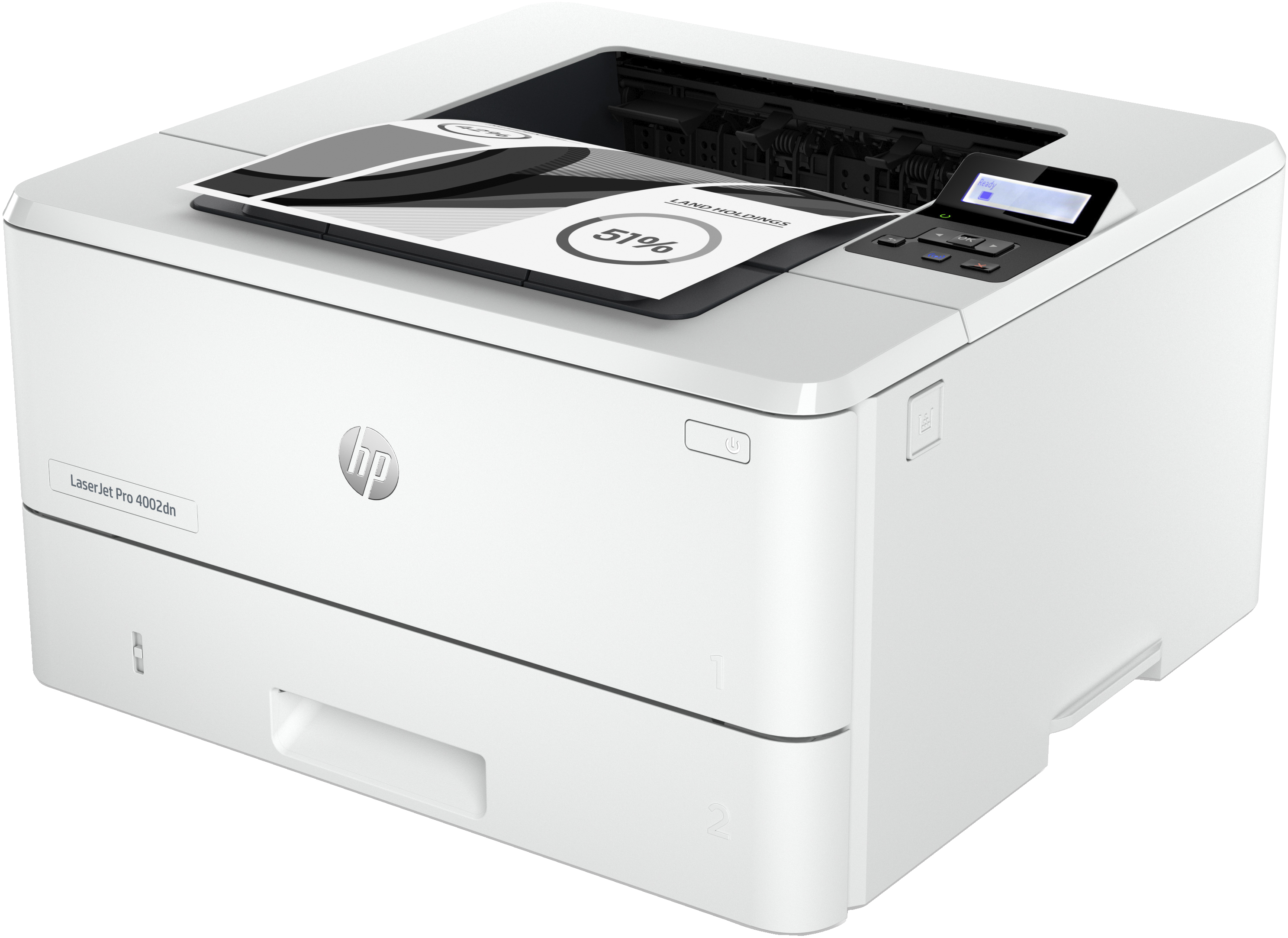 HP LaserJet Pro 4002dn Printer, Black and white, Printer for Small medium business, Print, Two-sided printing; Fast first page out speeds; Energy Efficient; Compact Size; Strong Security