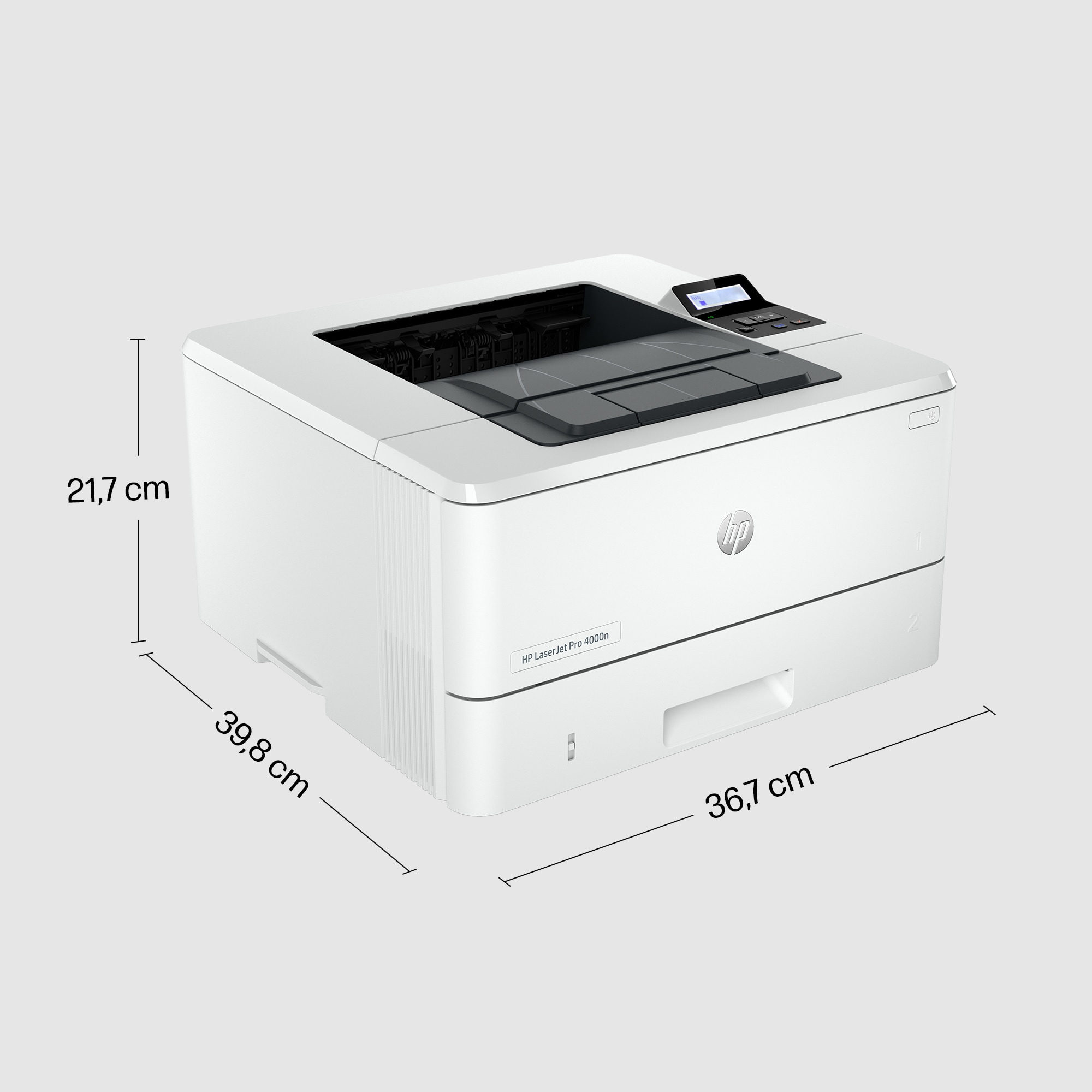 HP LaserJet Pro 4002dn Printer, Black and white, Printer for Small medium business, Print, Two-sided printing; Fast first page out speeds; Energy Efficient; Compact Size; Strong Security
