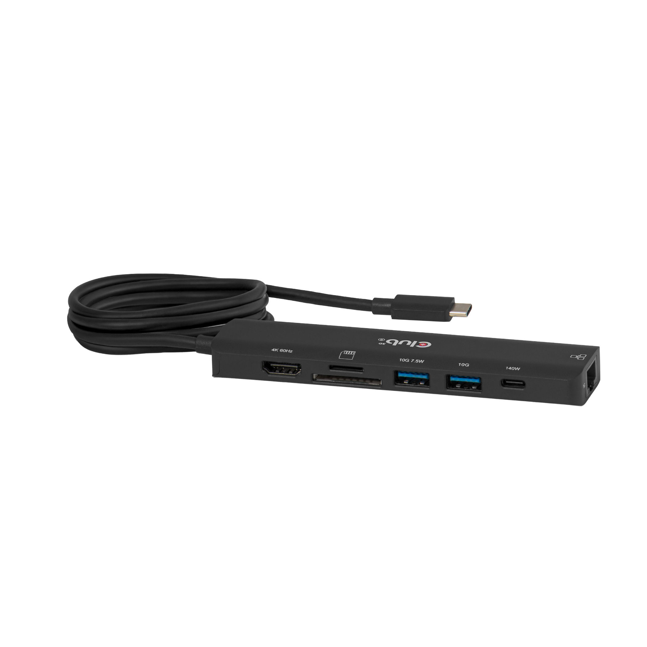 Club 3D 7-1 USB-C to HDMI Hub 4K60Hz PD3.1 140W/3.28ft - Digital/Daten - Digital/Display/Video