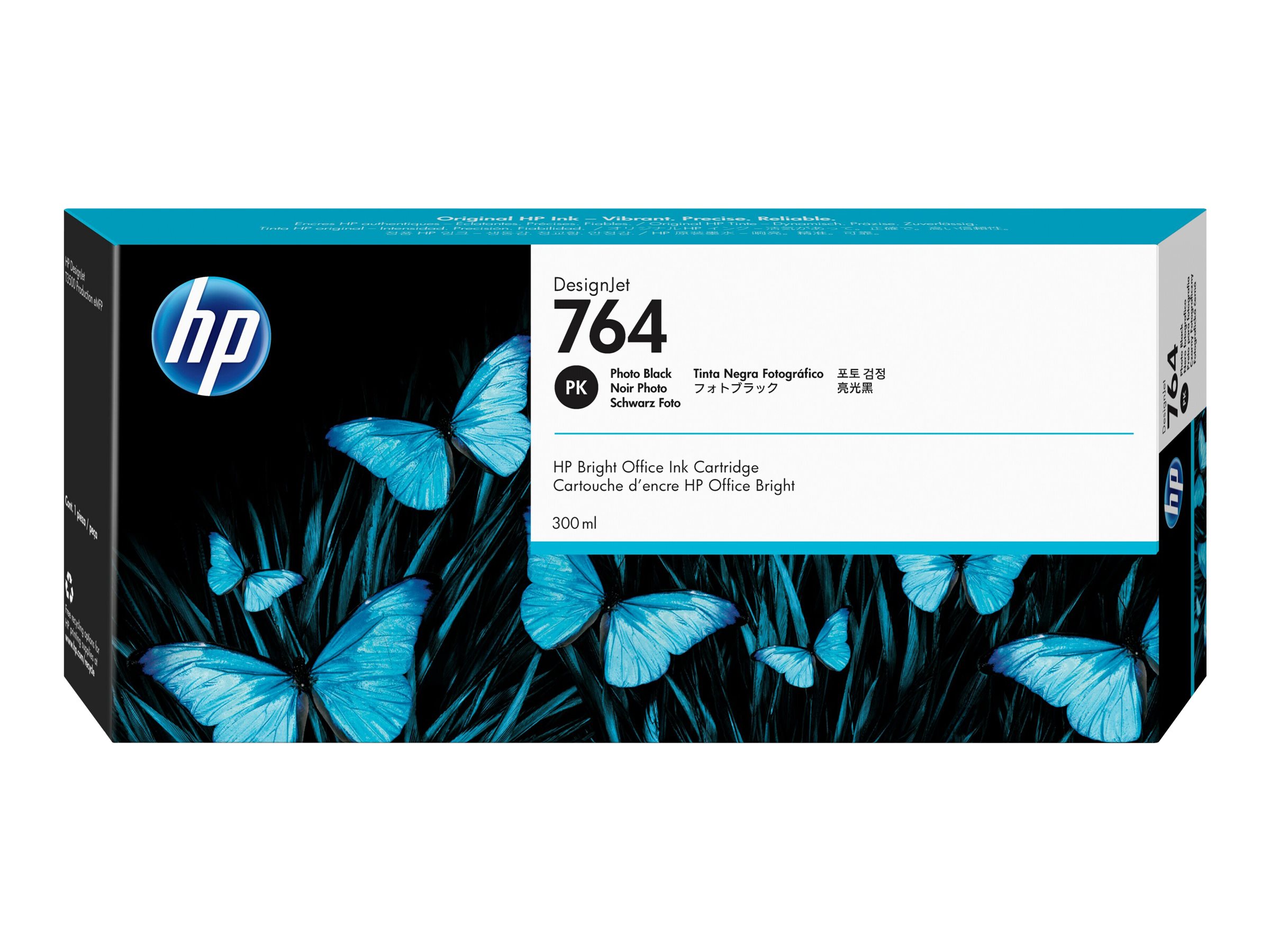 HP 764 300-ml Photo Black DesignJet Ink Cartridge