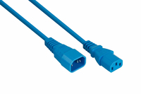 kabelmeister Kaltgerteverlngerung Kaltgeraete-Stecker C14 an Kaltgeraete-Buchse C13 blau 0 - Kabel - Verlngerungskabel