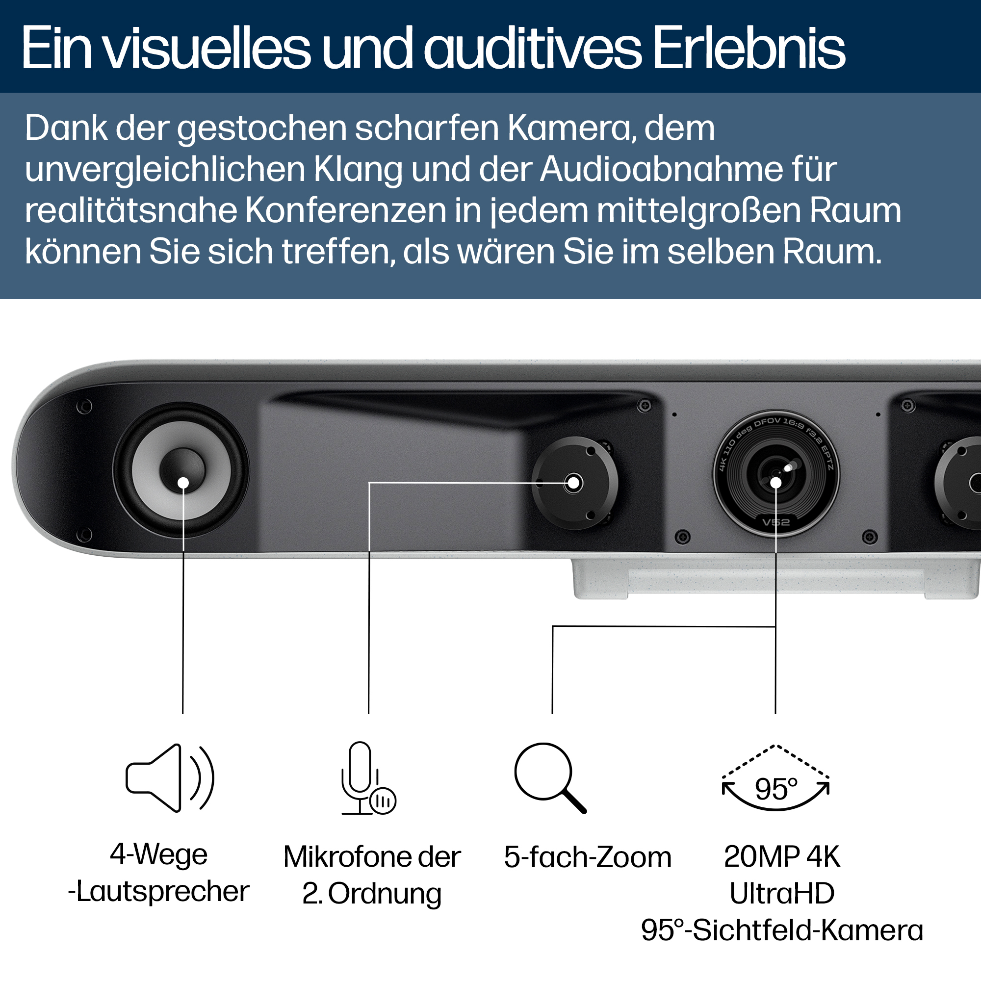 Poly Studio V52 USB Video Bar