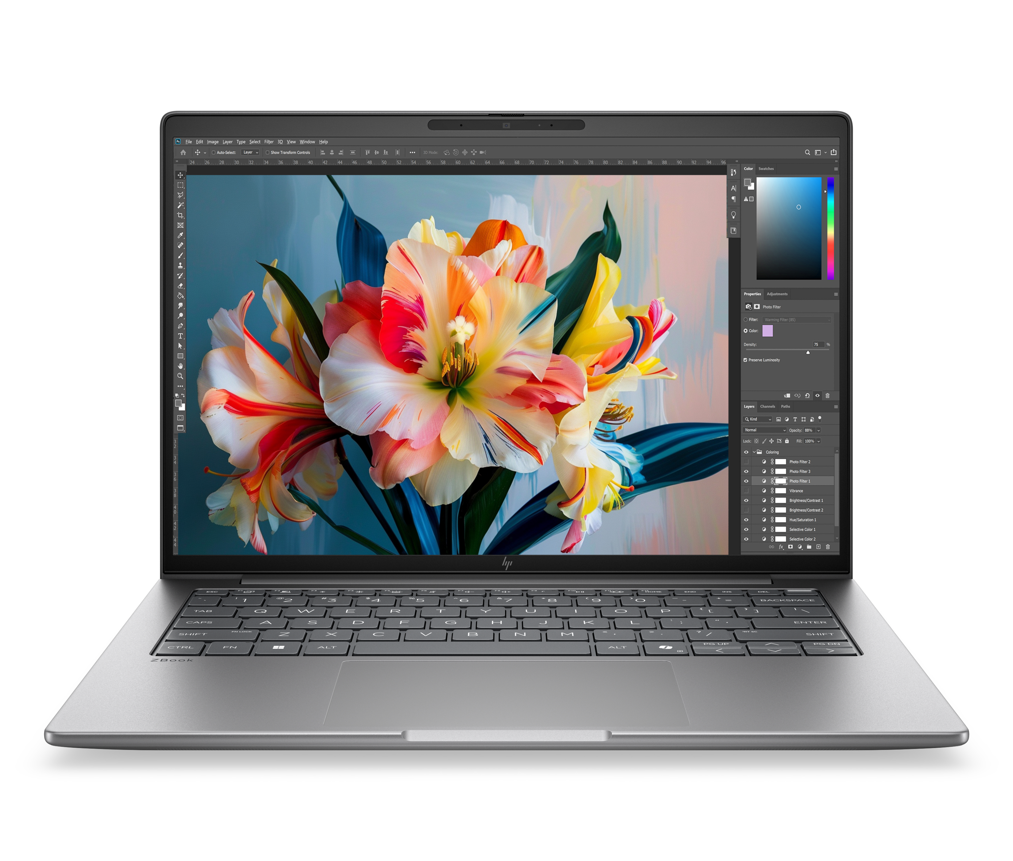 HP DK4Z6ET ordenador portatil Copilot+ PC Intel Core Ultra 7 356H 35,6 cm (14) Pantalla t�ctil WUXGA 32 GB DDR5-SDRAM 1 TB SSD Wi-Fi 7 (802.11be) Windows 11 Pro AI Workstation, AI PC Plata