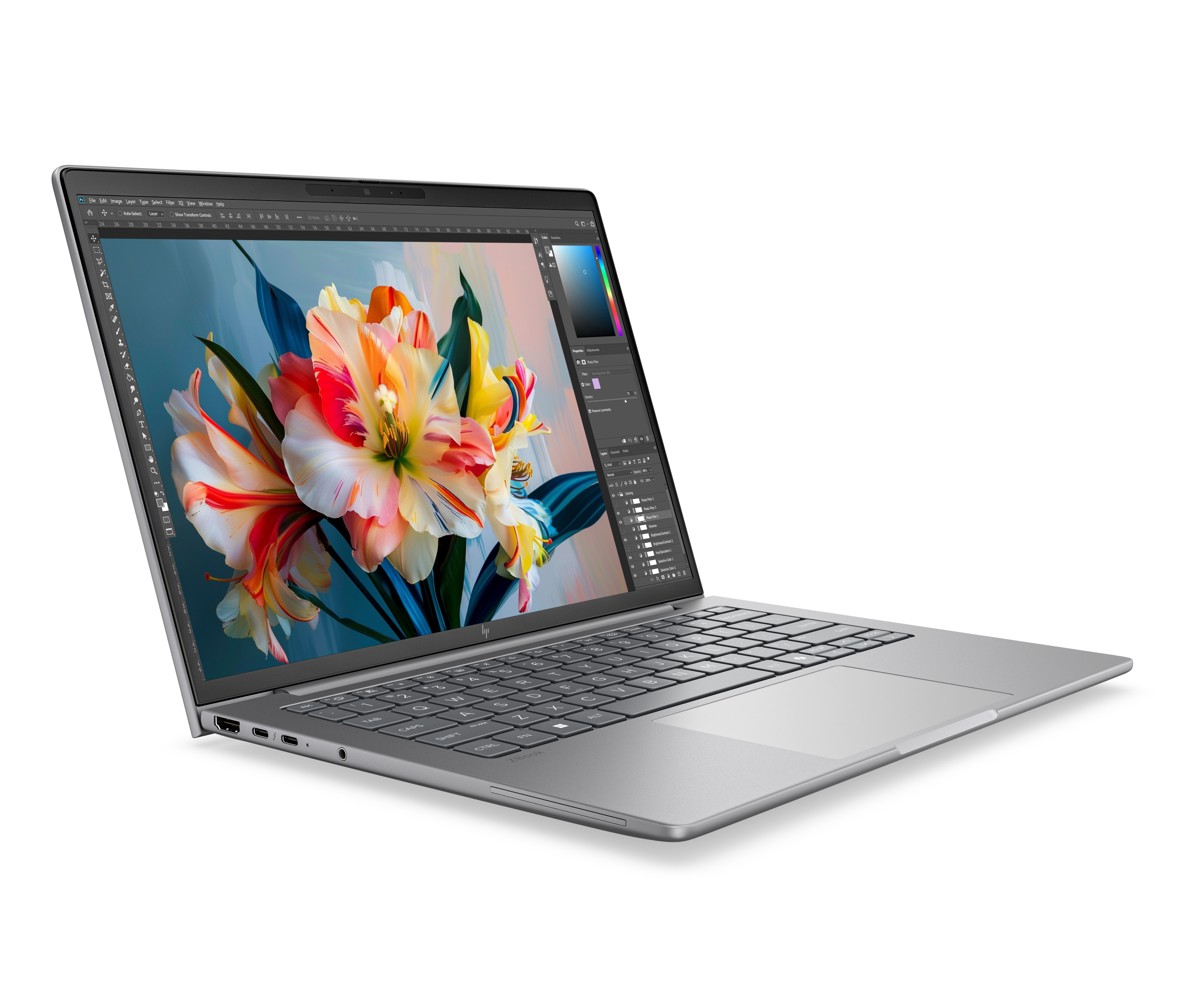 HP DK4Z6ET ordenador portatil Copilot+ PC Intel Core Ultra 7 356H 35,6 cm (14) Pantalla t�ctil WUXGA 32 GB DDR5-SDRAM 1 TB SSD Wi-Fi 7 (802.11be) Windows 11 Pro AI Workstation, AI PC Plata