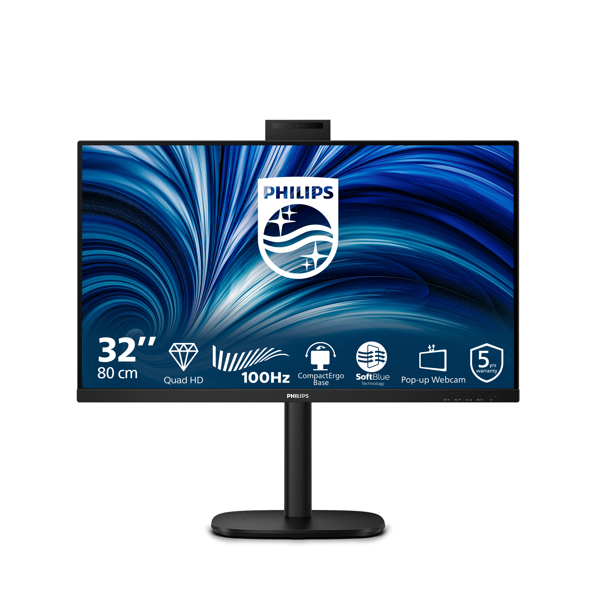 Philips 3000 series 32B2U3601H/00 computer monitor 80 cm (31.5) 2560 x 1440 pixels Quad HD LCD Black