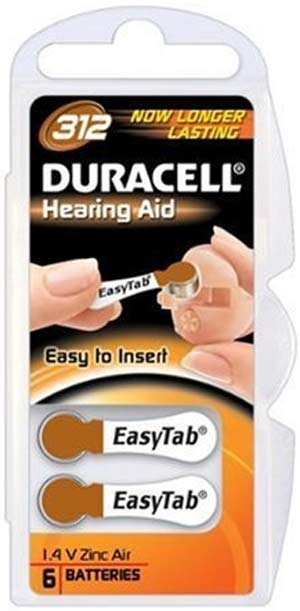Duracell DA312 batteria per uso domestico Batteria monouso Zinco-aria