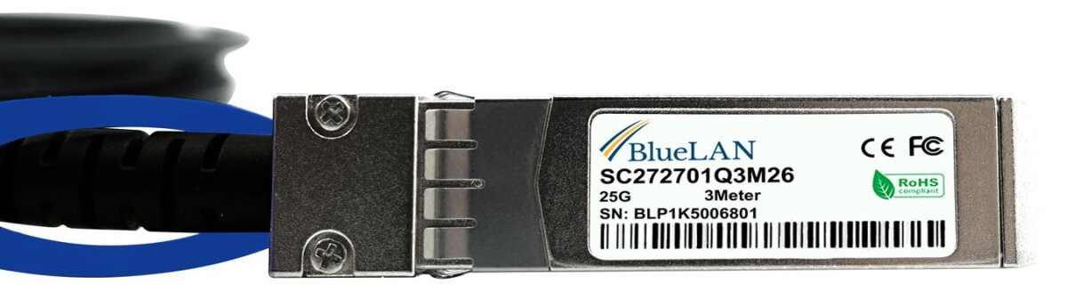 BlueOptics SC272701Q3M26 c�ble dInfiniBand 3 m SFP28 Noir
