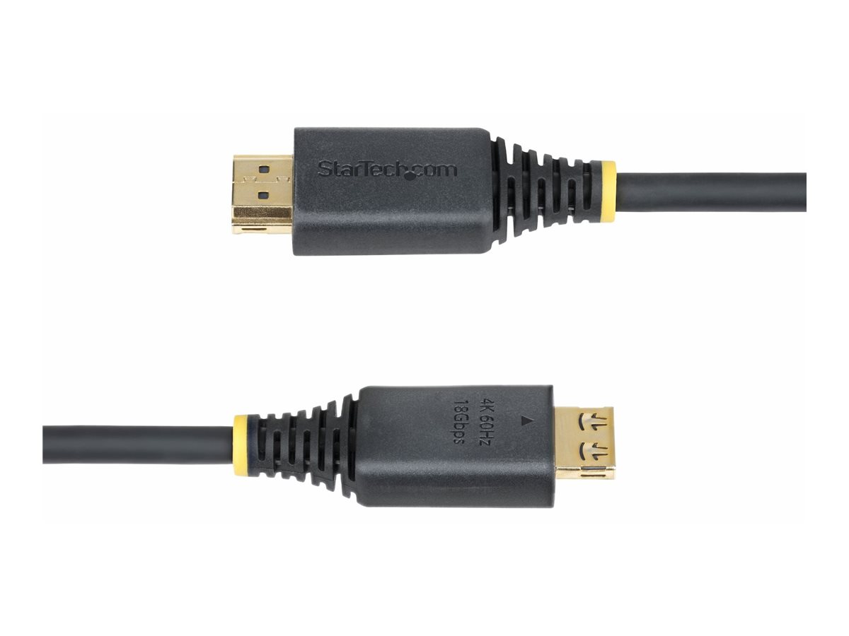 StarTech.com 30cm (1ft) High Speed HDMI Cable with Gripping Connectors, 4K 60Hz/1440p 144Hz, HDR10/HDCP 2.2/ARC, 18Gbps, UHD HDMI Cord for TV/Monitor/Display, TPE Jacket
