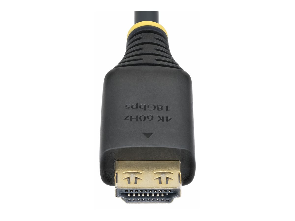 StarTech.com 30cm (1ft) High Speed HDMI Cable with Gripping Connectors, 4K 60Hz/1440p 144Hz, HDR10/HDCP 2.2/ARC, 18Gbps, UHD HDMI Cord for TV/Monitor/Display, TPE Jacket