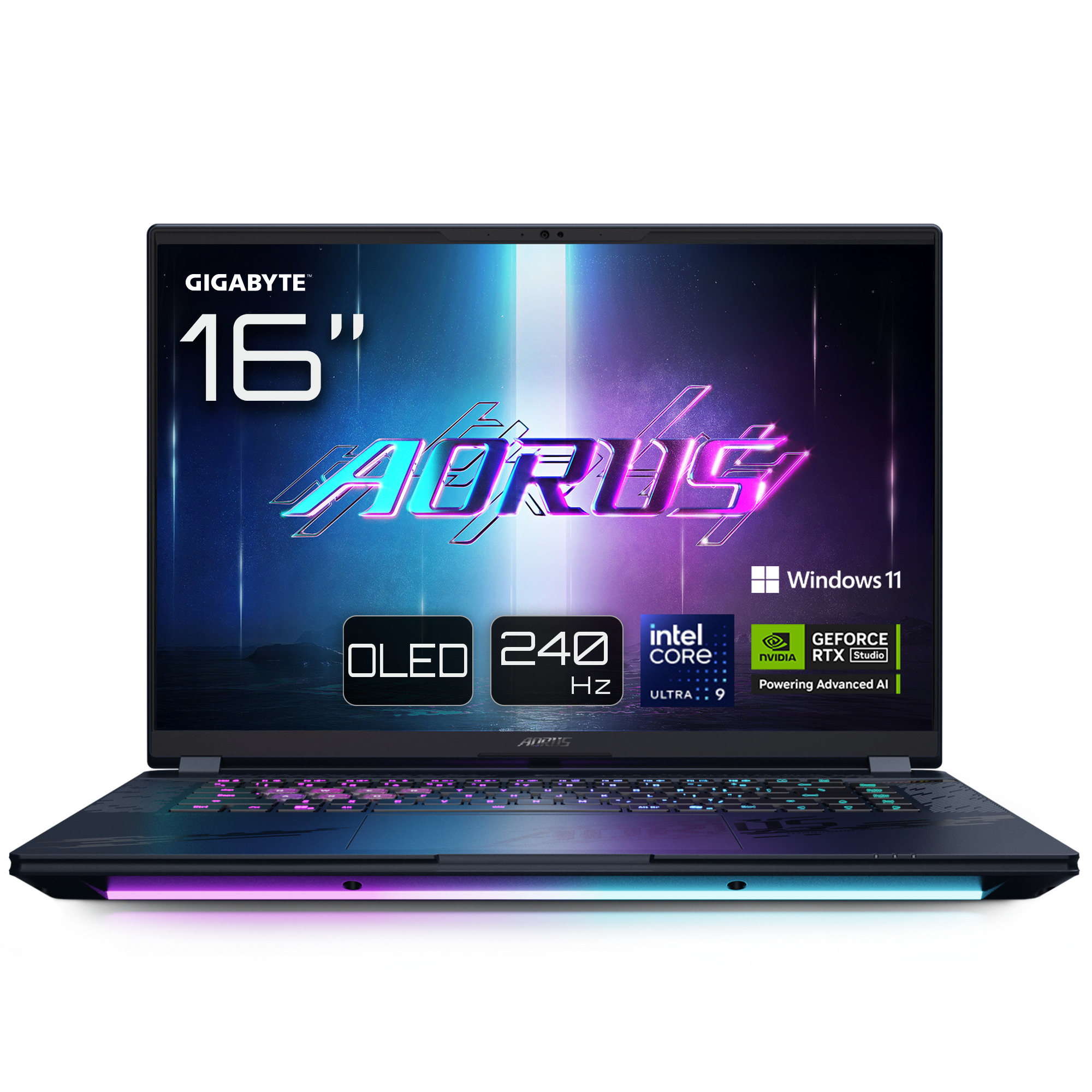 GIGABYTE AORUS MASTER 16 BYHC5DEE65SP laptop Intel Core Ultra 9 275HX Ordinateur portable 40,6 cm (16) WQXGA 32 Go DDR5-SDRAM 2 To SSD NVIDIA GeForce RTX 5080 Wi-Fi 7 (802.11be) Windows 11 Pro Noir