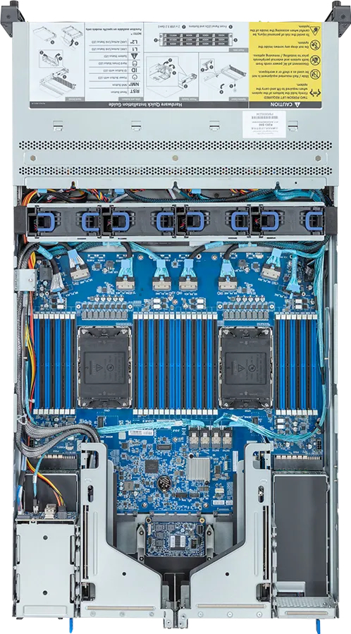 GIGABYTE R283-S94-AAH1 Intel C741 LGA 4677 (Socket E) Armadio (2U) Nero, Acciaio