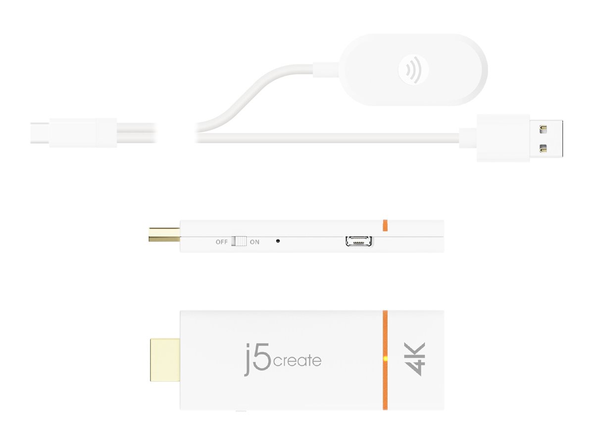 j5create JVAW76-N Adaptador de pantalla inalmbrico ScreenCast 4K HDMI