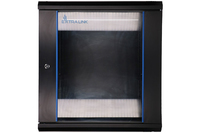 Extralink Rackmount-Schrank 12U 600x450 Schwarz Wandmontage - Wandmontiertes Regal - 12U - 60 kg - Sperrschloss - Schwarz