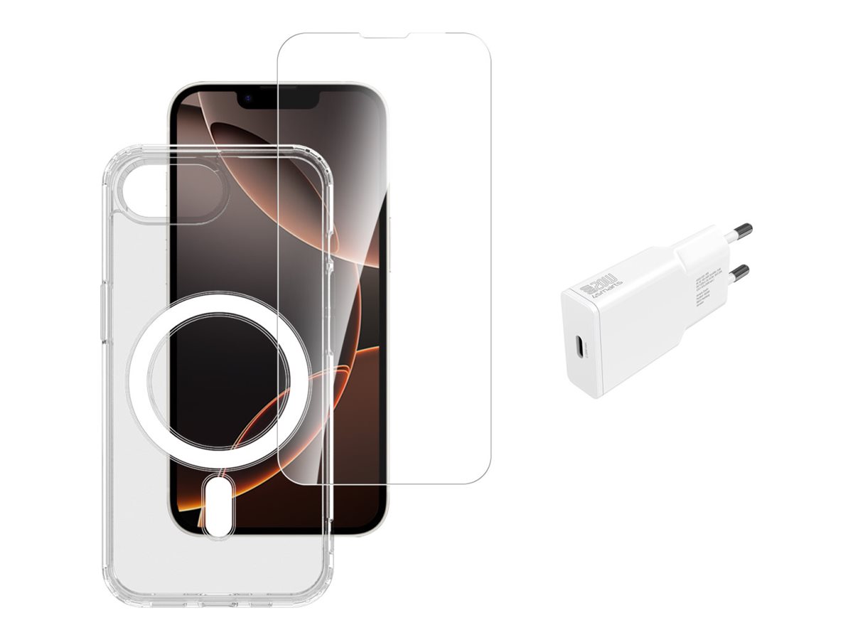 4smarts 3-in-1 Premium Starter Set - hintere Abdeckung fr Mobiltelefon