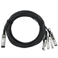 BlueOptics Q-4S-DAC-1M-QN-BL c�ble dInfiniBand QSFP 4xSFP+ Orange