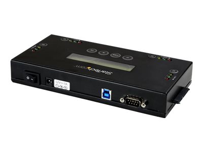 StarTech.com Borrador de 4 Bah�as para Discos Duros y SSD SATA de 2,5 y 3,5 - Desinfectador Externo de Discos para Borrado Seguro con 9 Modos - Puerto RS232 - Cumple con NIST/DOD y TAA