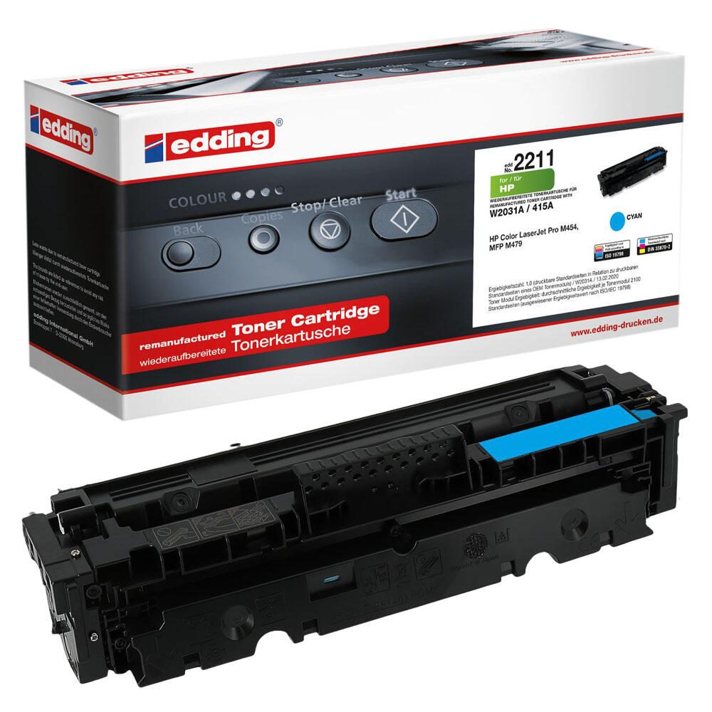 EDDING EDD-2211 cyan Toner ersetzt HP 415A W2031A 18-2211 - Tonereinheit