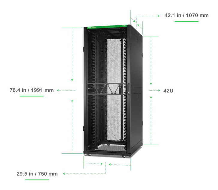 APC NetShelter SX - Schrank Netzwerkschrank - 1991 (H)